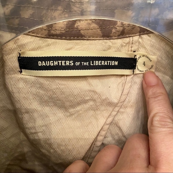 DAUGHTERS of LIBERATION Women Leopard Print Trench Coat Size 4 - Picture 6 of 9